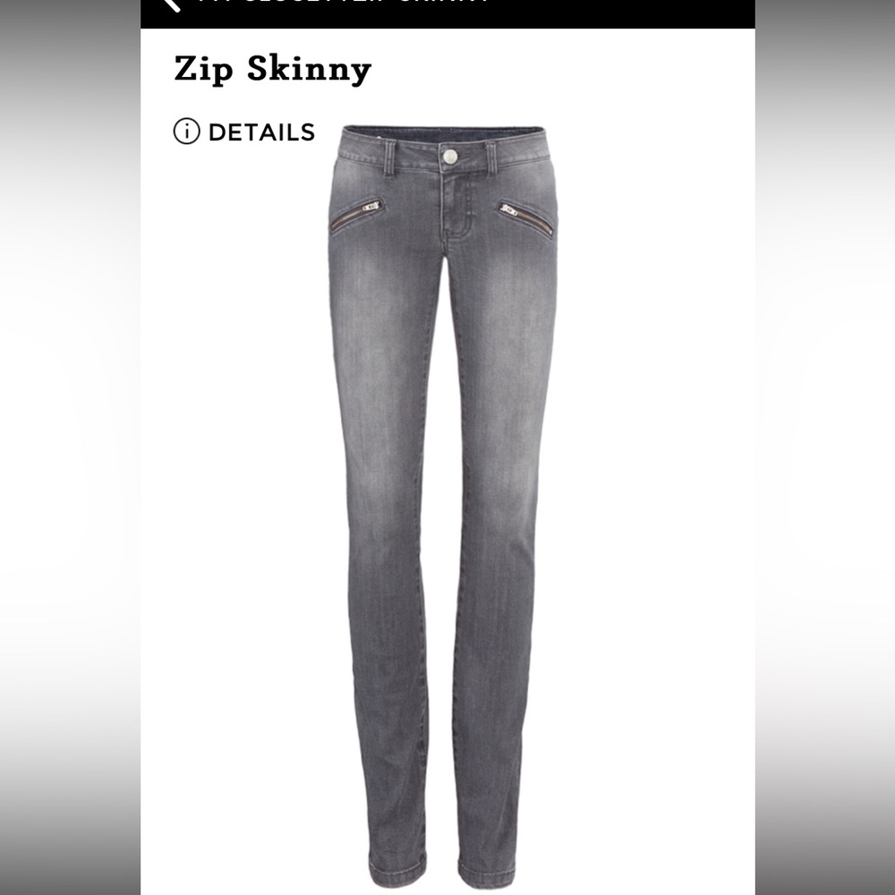 Cabi zip Skinny Gray Jeans